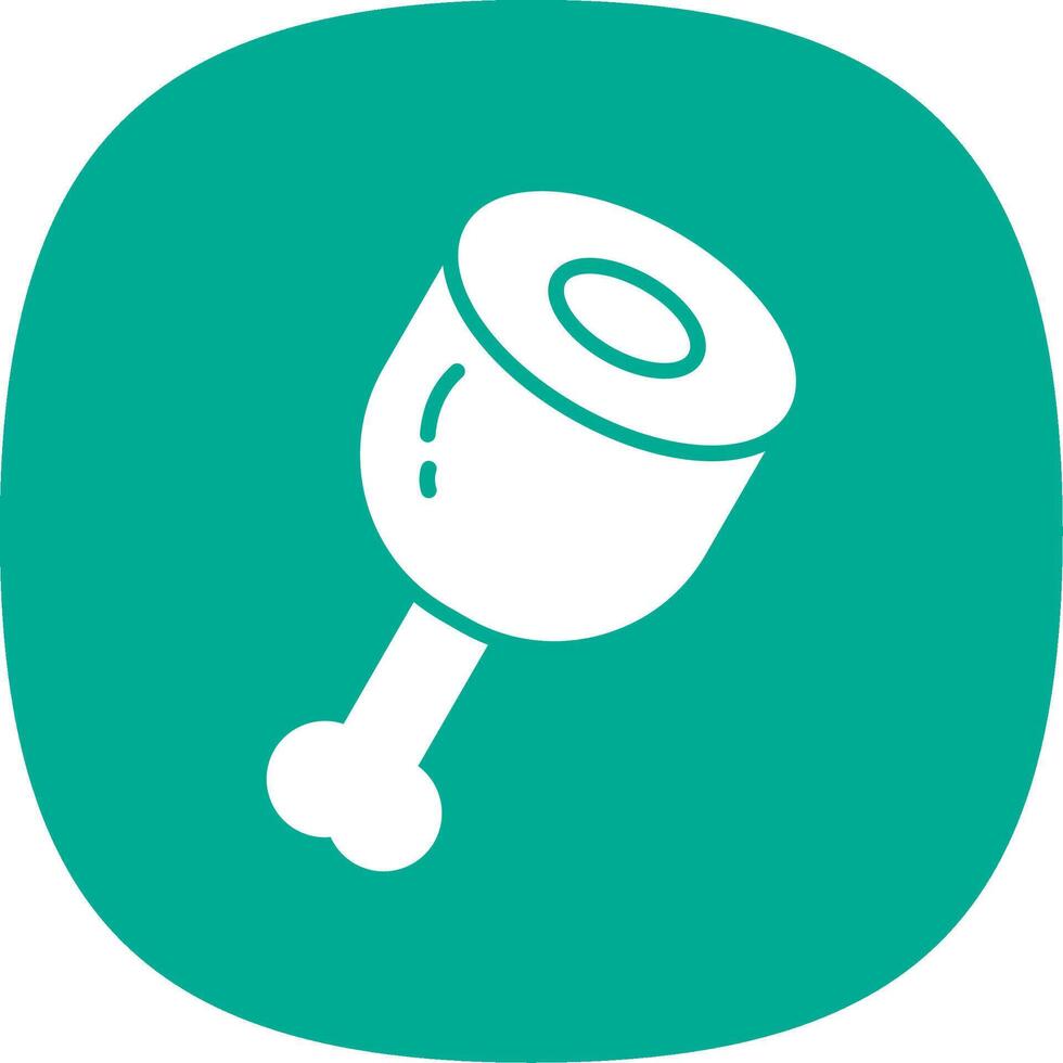 Ham Glyph Curve Icon Design vector