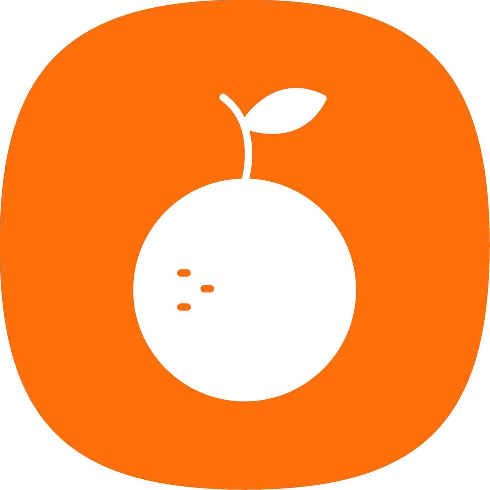 Orange Glyph Curve Icon Design vector