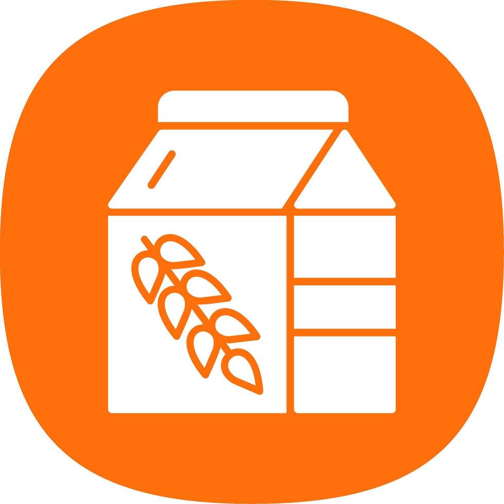 Flour Glyph Curve Icon Design vector