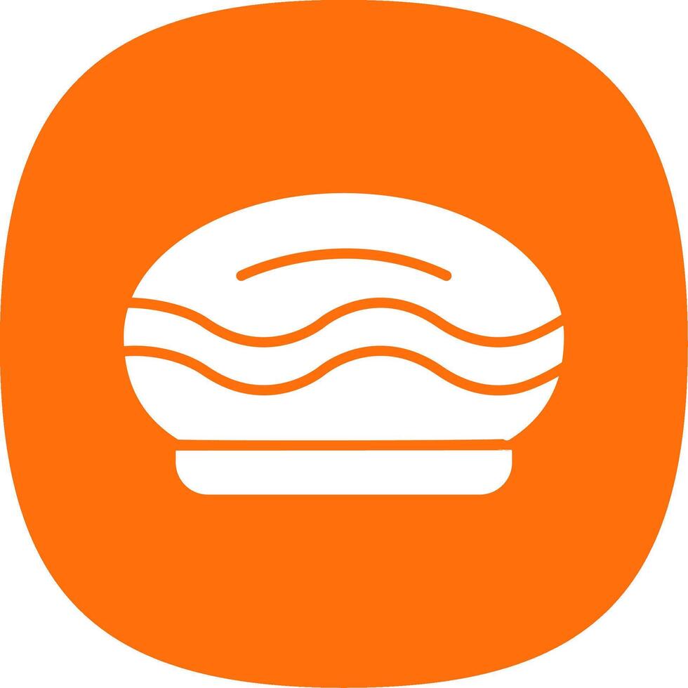 Pie Glyph Curve Icon Design vector