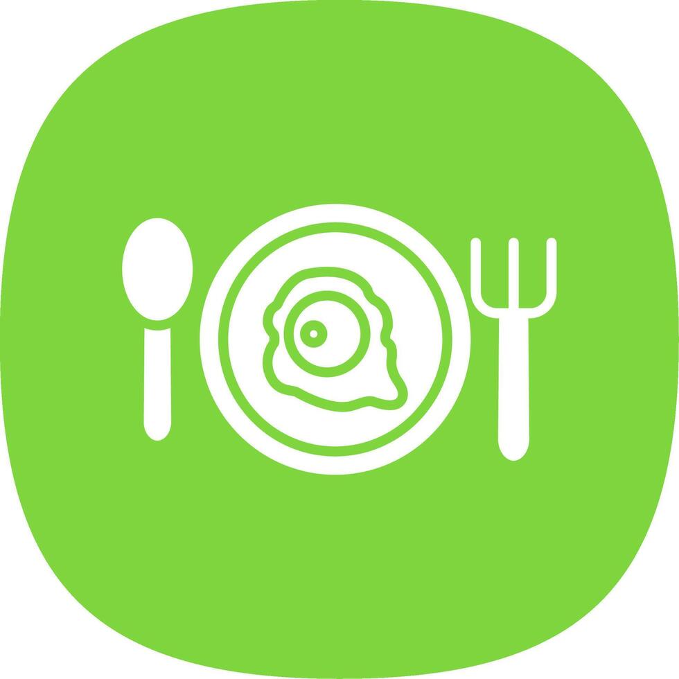Breakfast Glyph Curve Icon Design vector