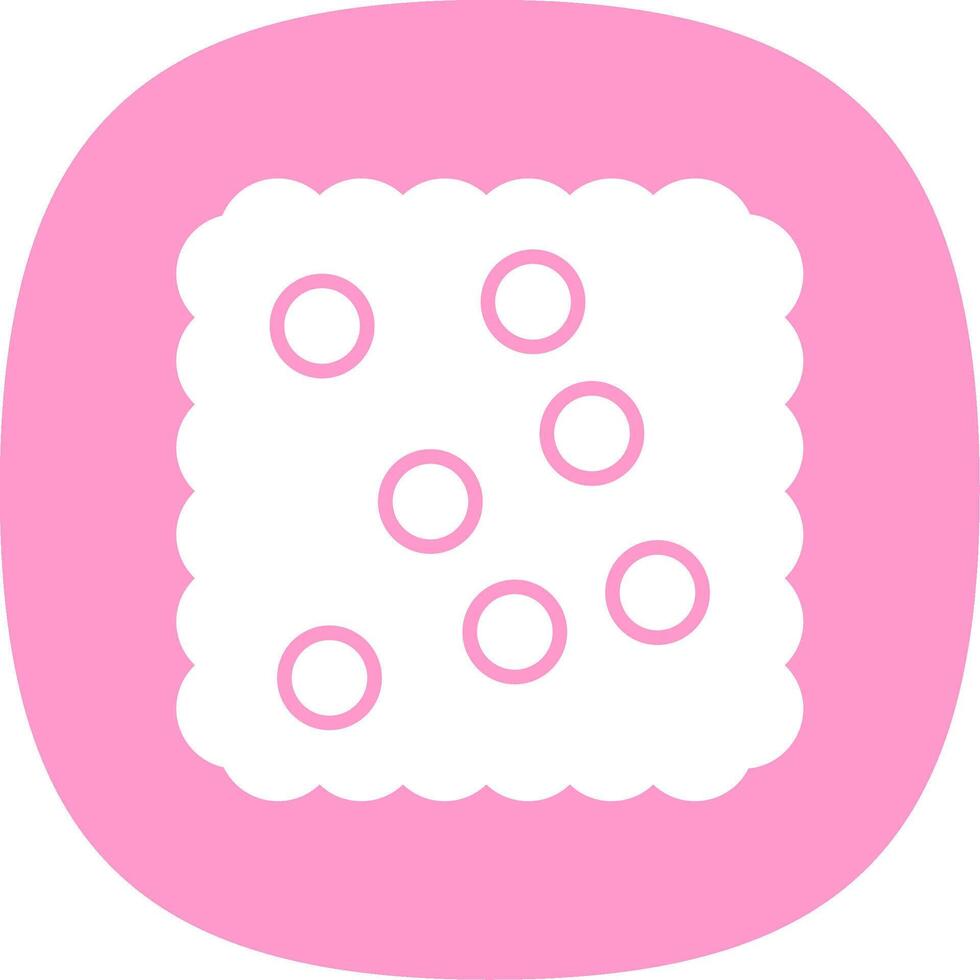 Cracker Glyph Curve Icon Design vector