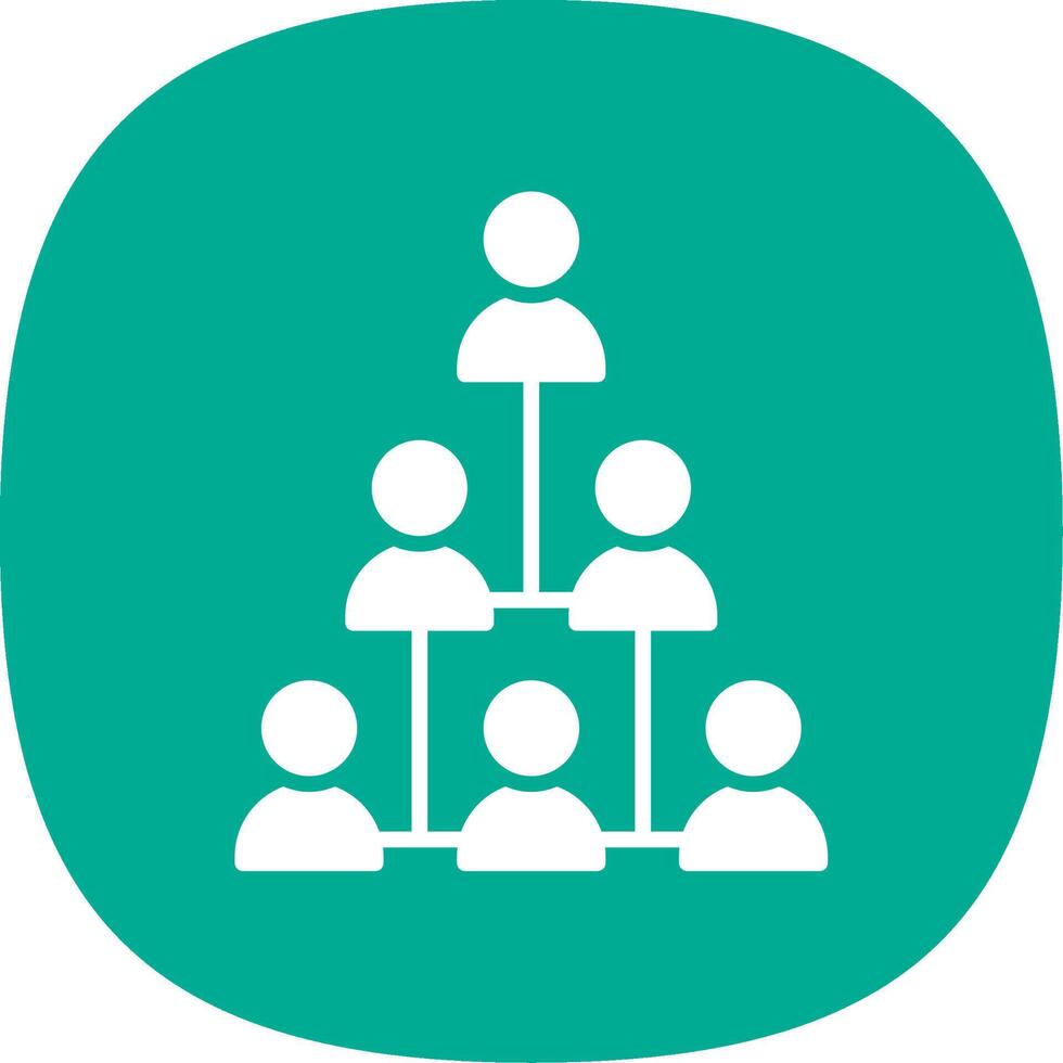 Hierarchical Structure Glyph Curve Icon Design vector