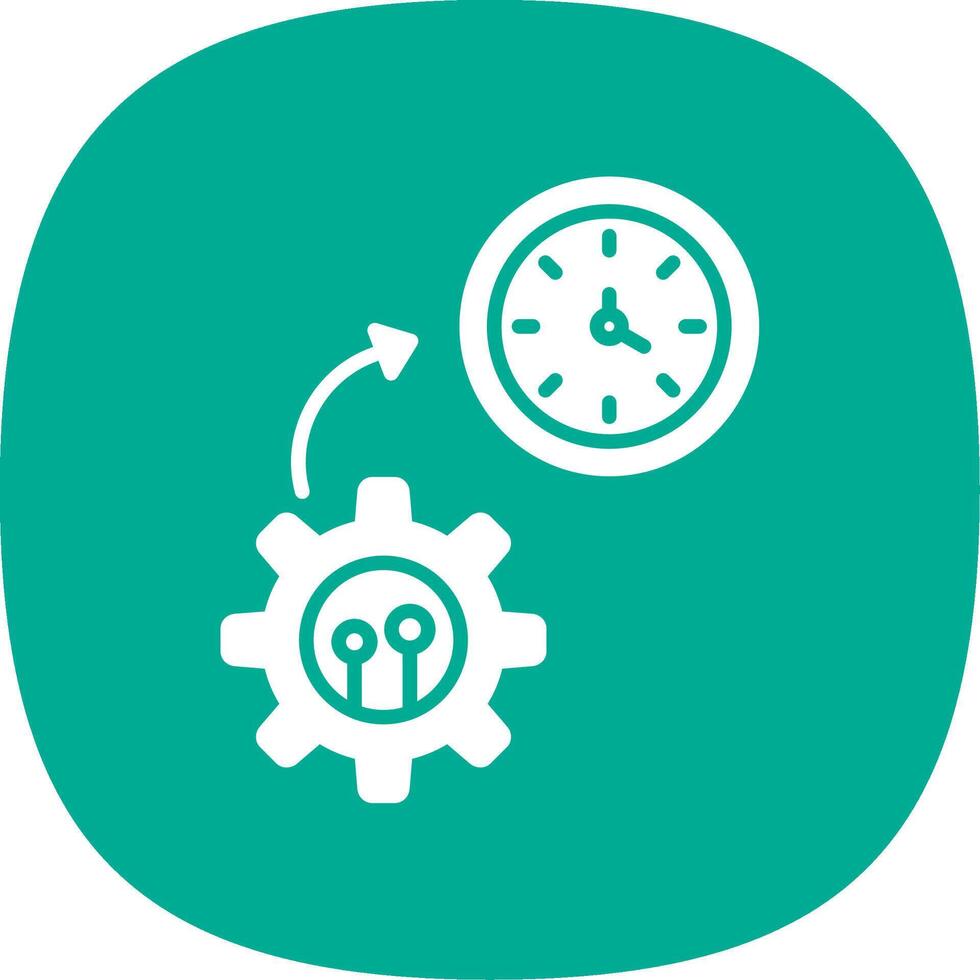 Time Management Glyph Curve Icon Design vector