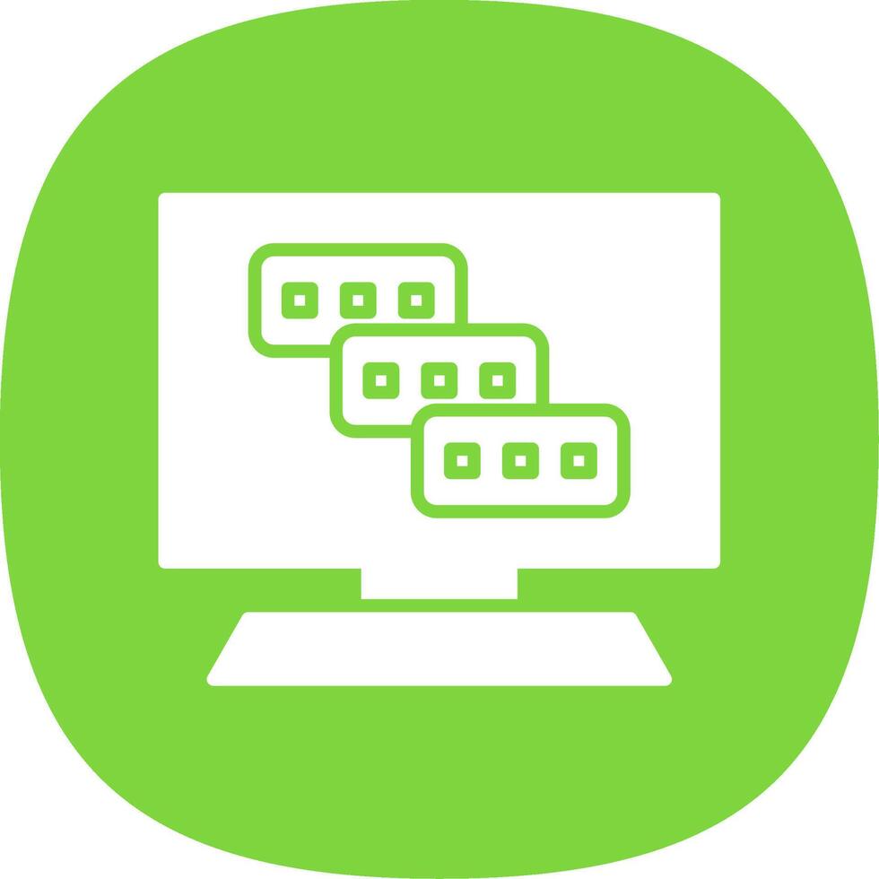 Tasks Glyph Curve Icon Design vector