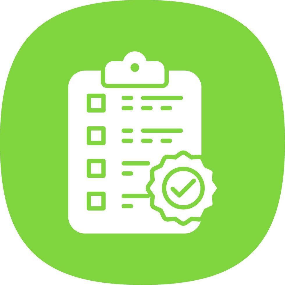 Clipboard Glyph Curve Icon Design vector
