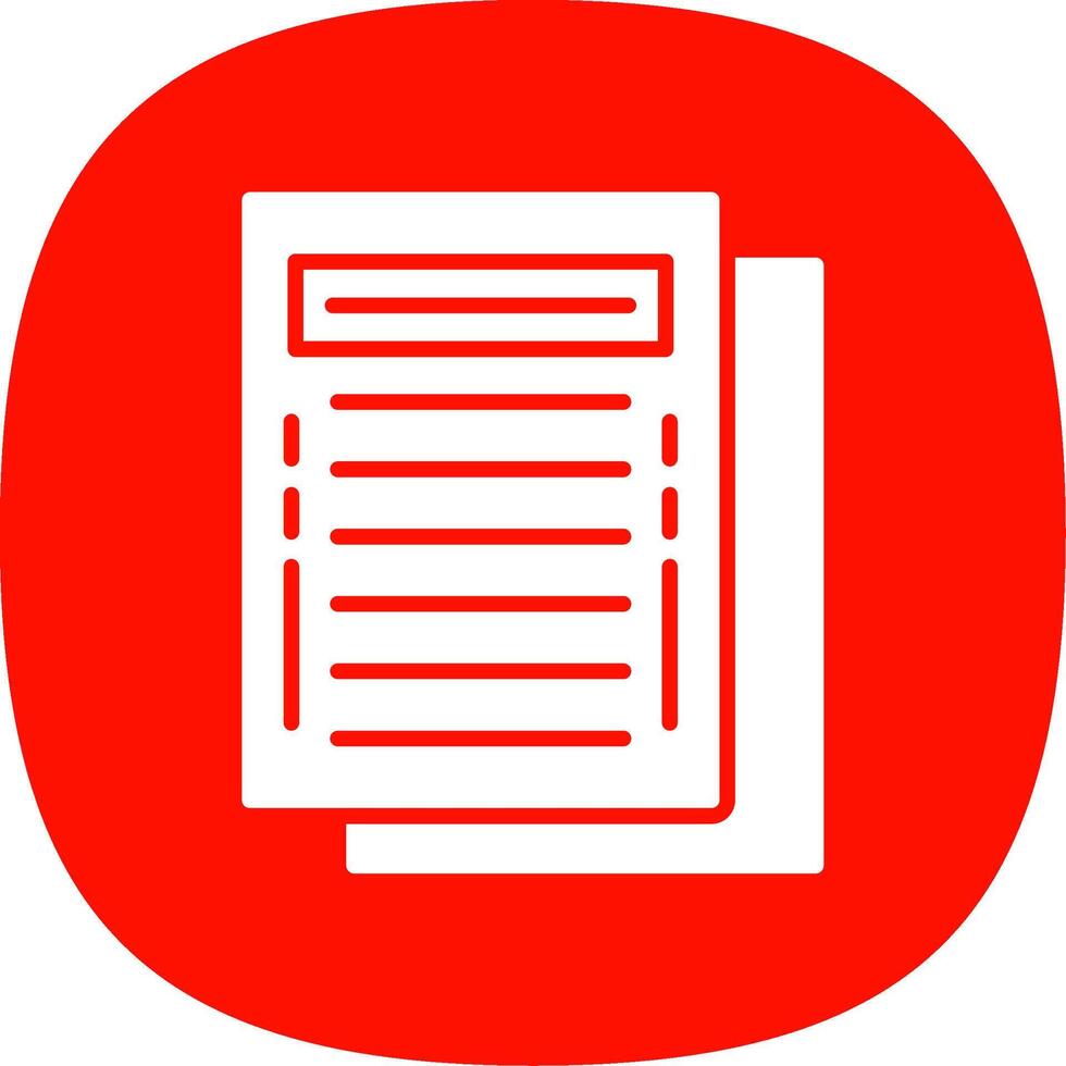 Task Glyph Curve Icon Design vector