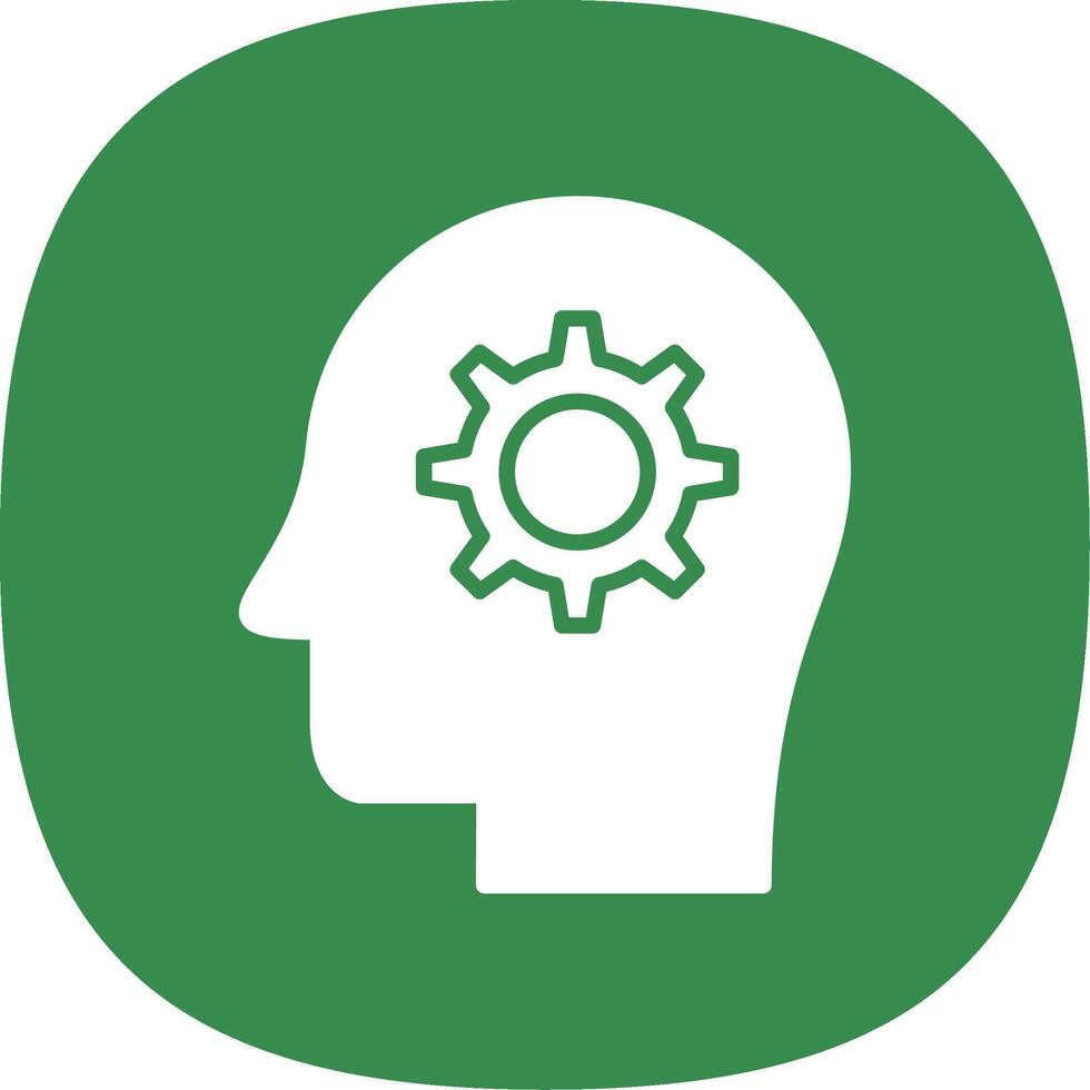 Thought Glyph Curve Icon Design vector