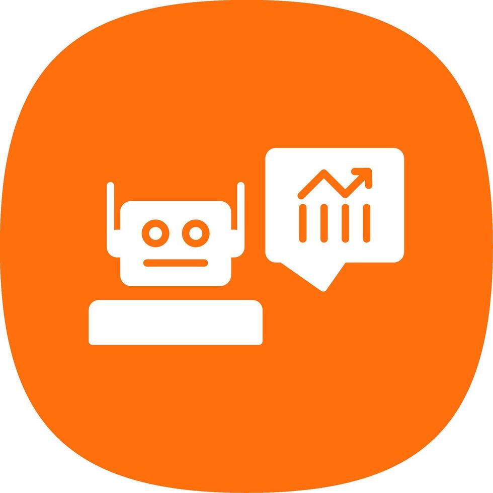 Prediction Glyph Curve Icon Design vector