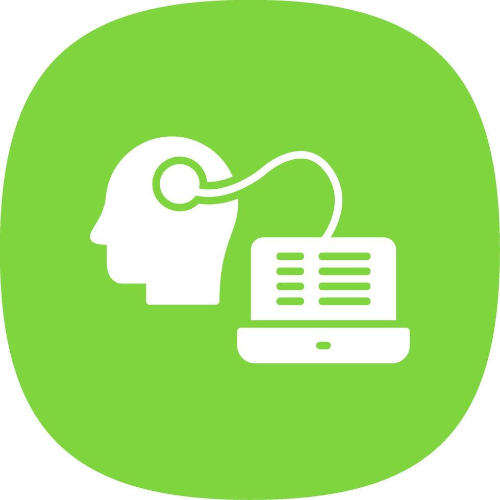 Android Glyph Curve Icon Design vector