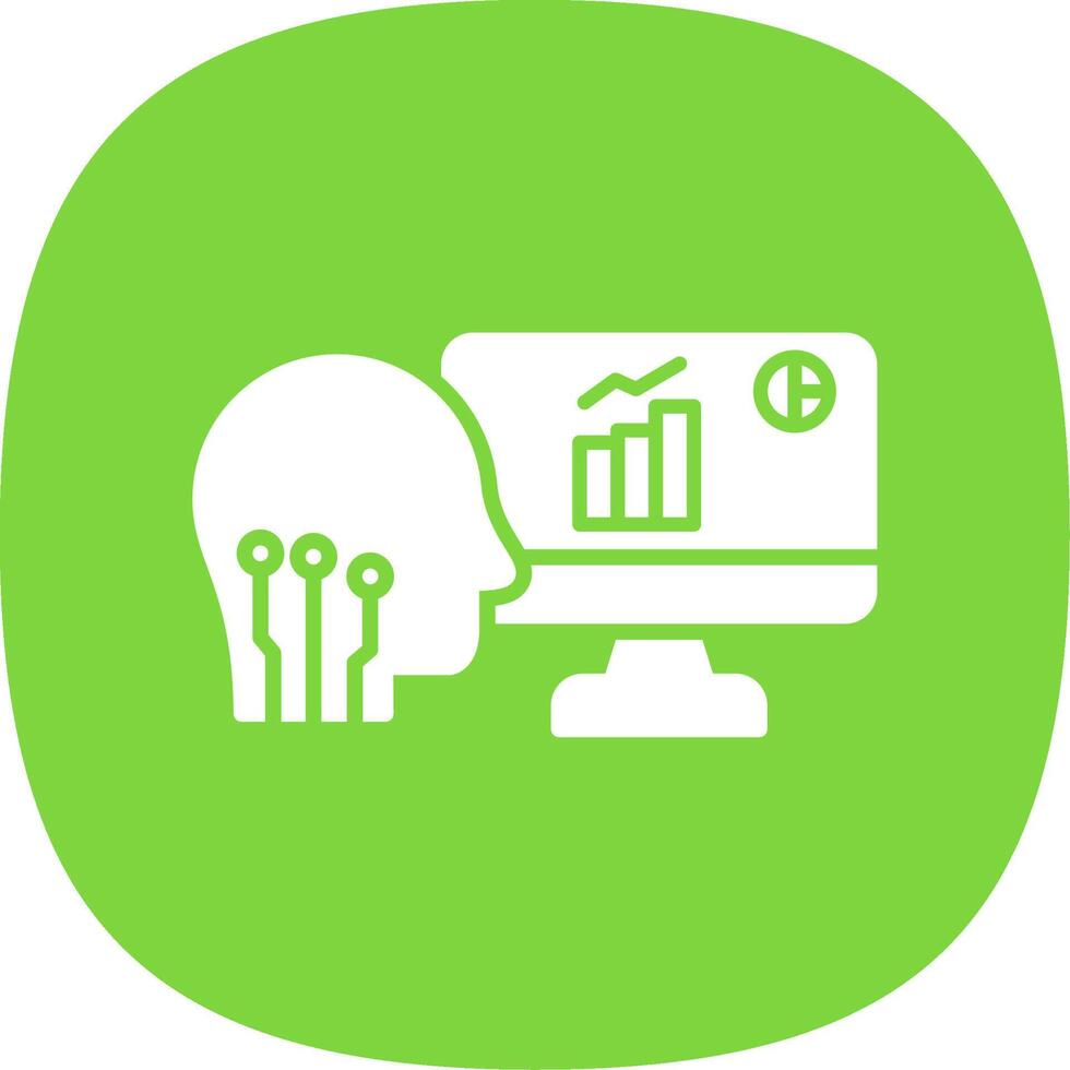 Data Analysis Glyph Curve Icon Design vector