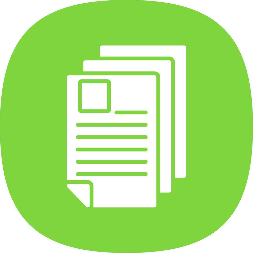 Curriculum Glyph Curve Icon Design vector