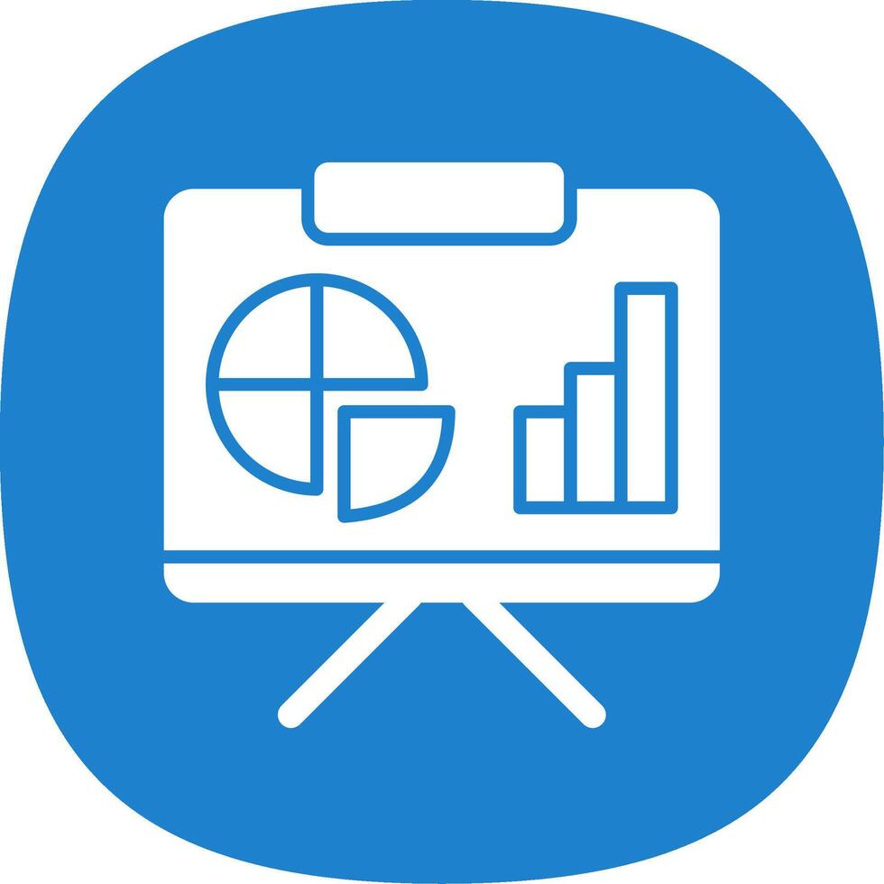 Presentation Board Glyph Curve Icon Design vector