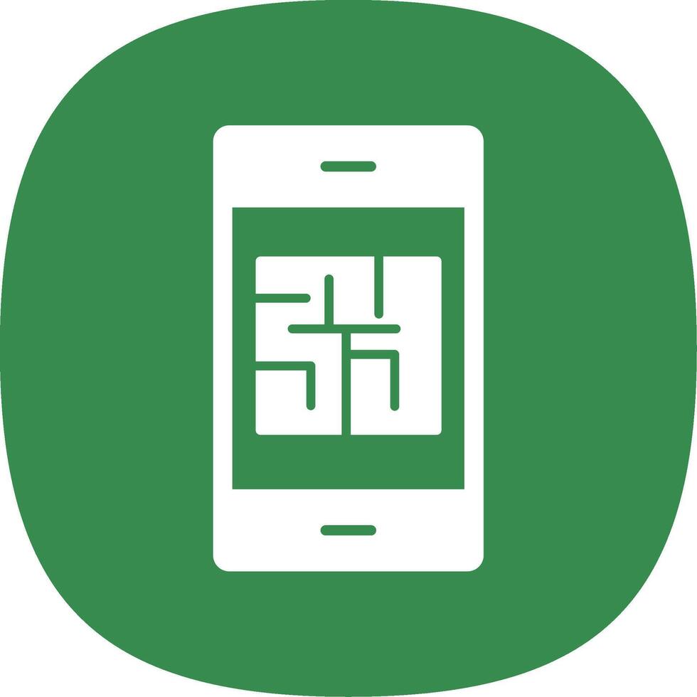 Maze Glyph Curve Icon Design vector