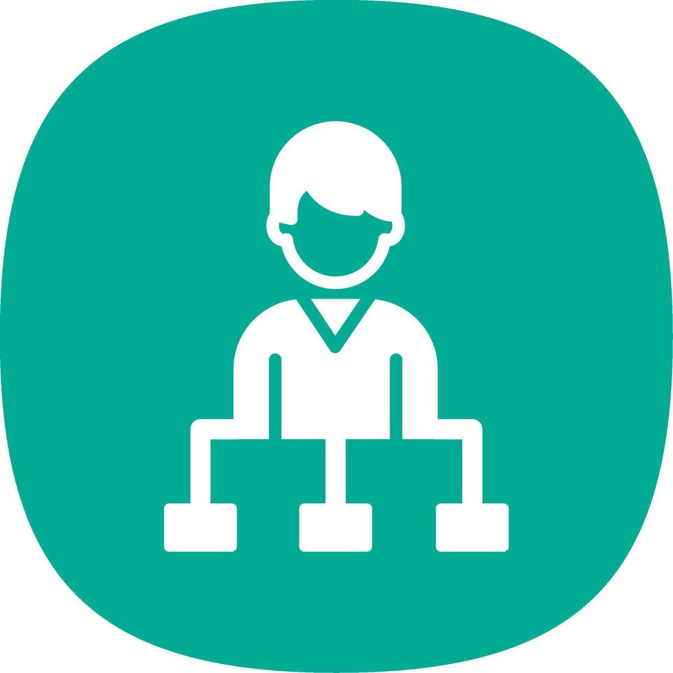 Hierarchy Glyph Curve Icon Design vector