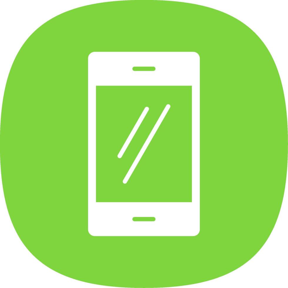 Smartphone Glyph Curve Icon Design vector