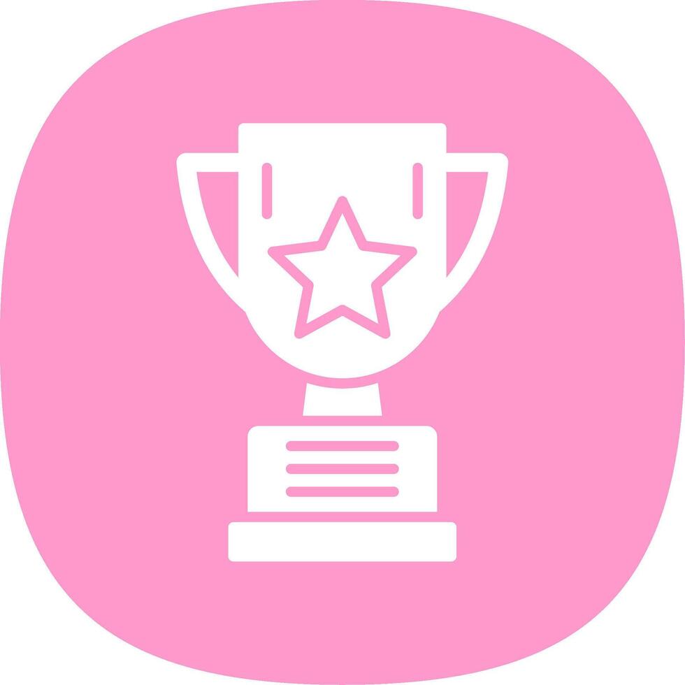 Trophy Glyph Curve Icon Design vector