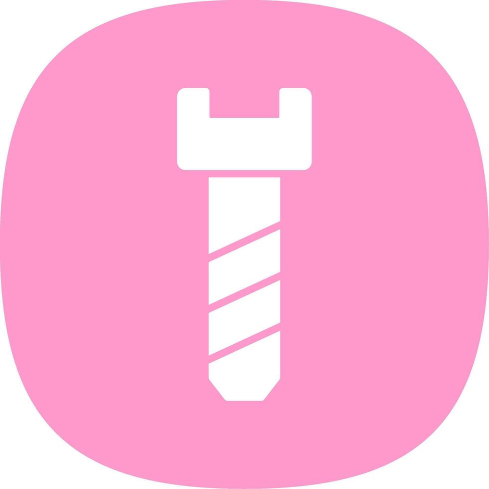 Bolt Glyph Curve Icon Design vector