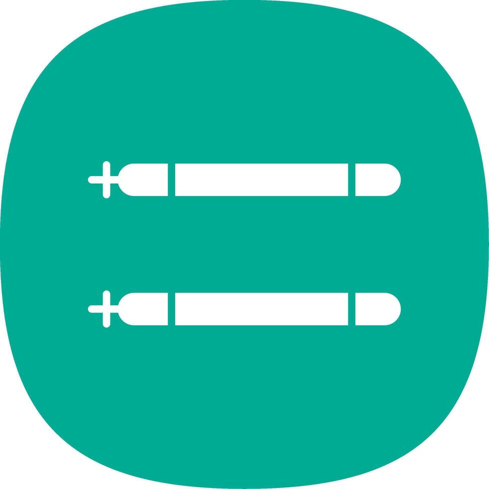 Sticks Glyph Curve Icon Design vector