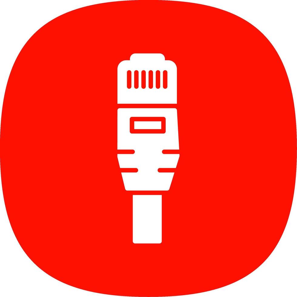 Ethernet Glyph Curve Icon Design vector