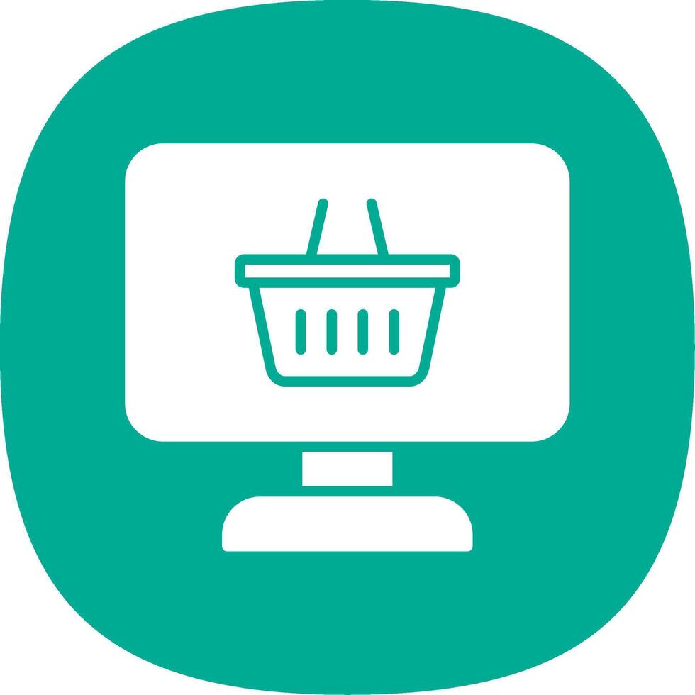 OnLine Circle Multi Circle Shop Glyph Curve Icon Design vector