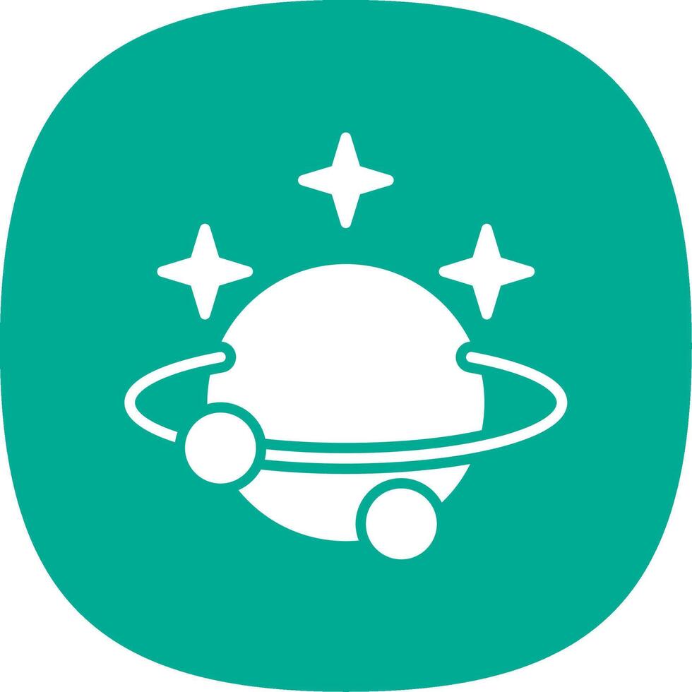 Astronomy Glyph Curve Icon Design vector