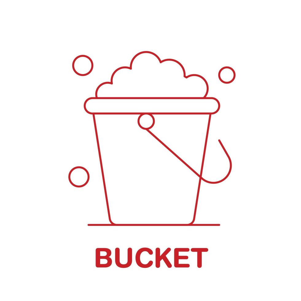 Bucket outline Icon Design illustration. vector