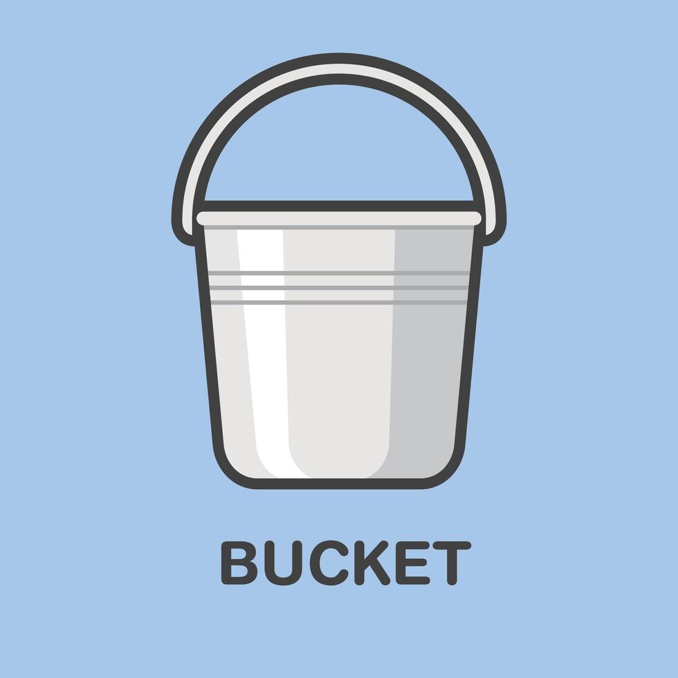 Bucket outline Icon Design illustration. Agriculture Symbol on White background EPS 10 File vector