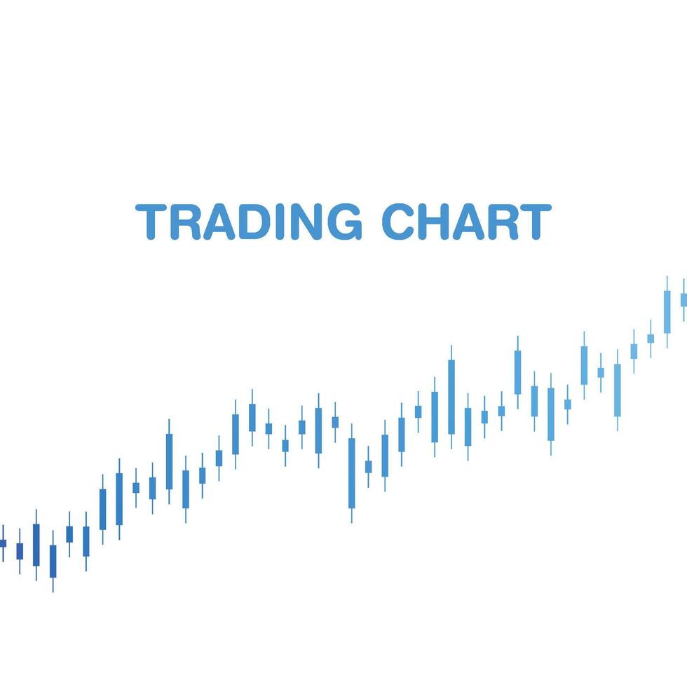 Trading graphic design concept. Stock market business graph chart on digital screen vector