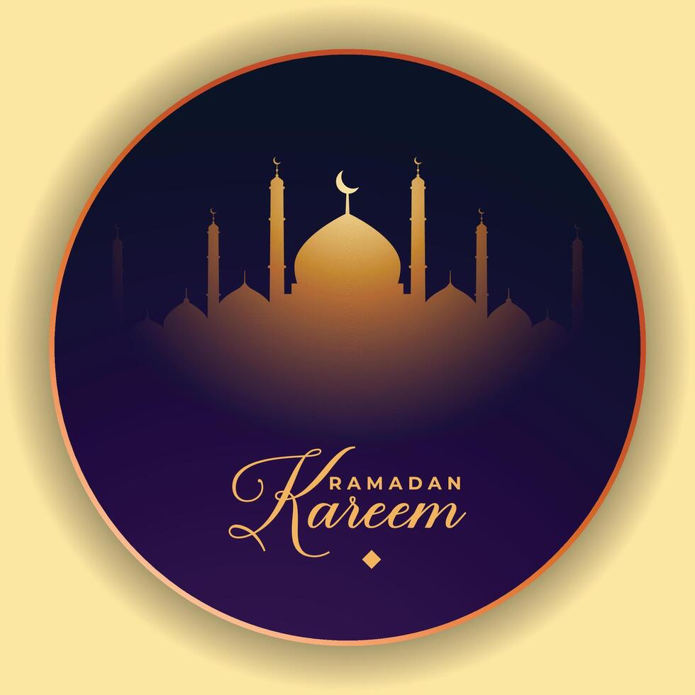 Ramadhan kareem islamic illustration banner greeting card for print and web use vector