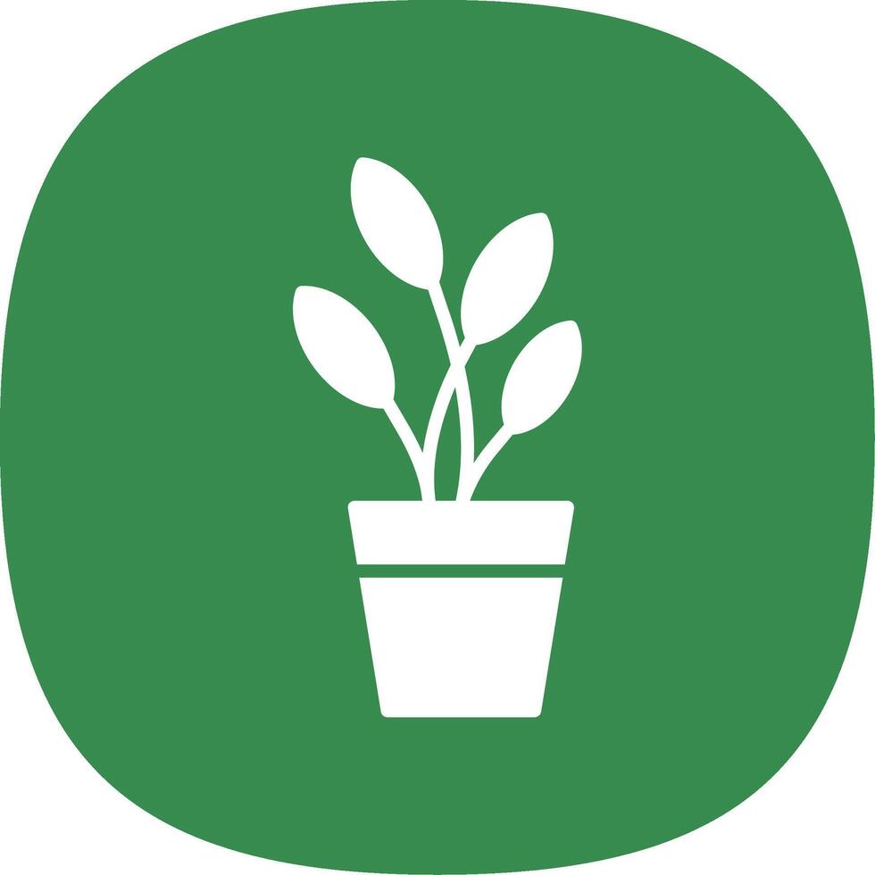 Dumb Cane Glyph Curve Icon Design vector