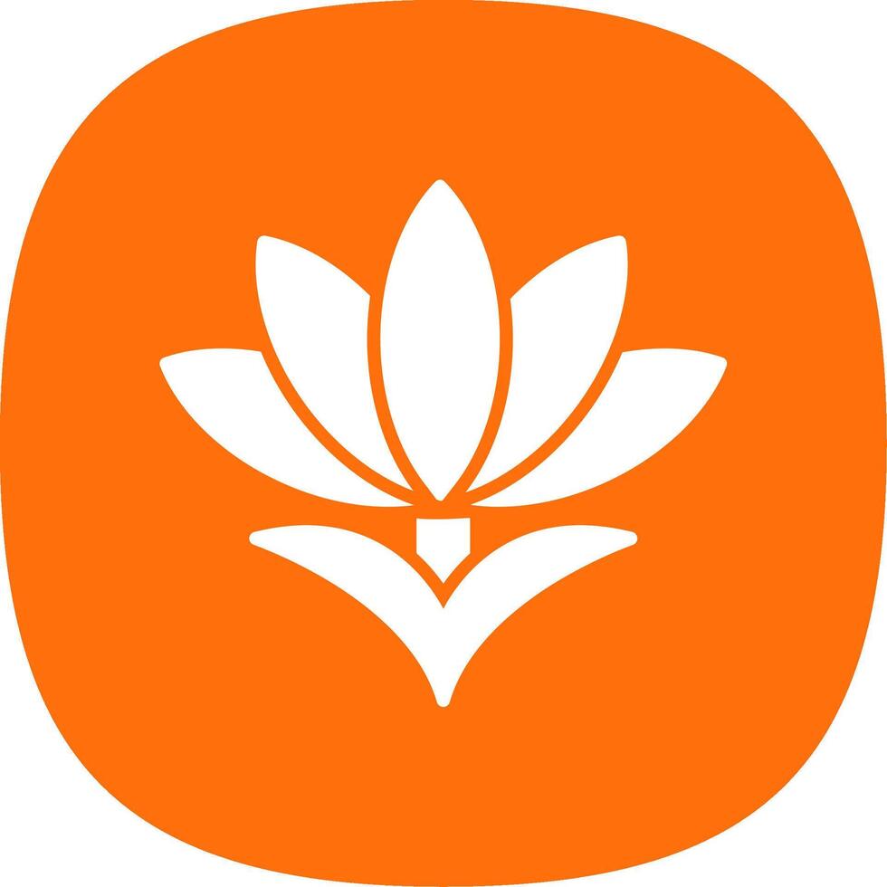 Saffron Glyph Curve Icon Design vector