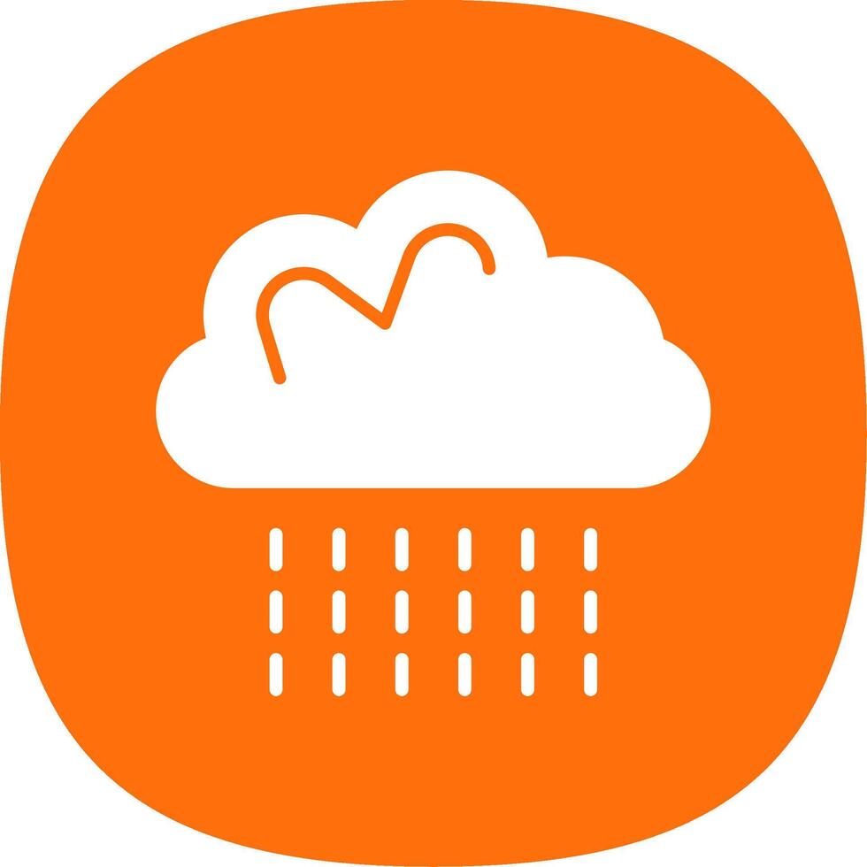 Weather Glyph Curve Icon Design vector