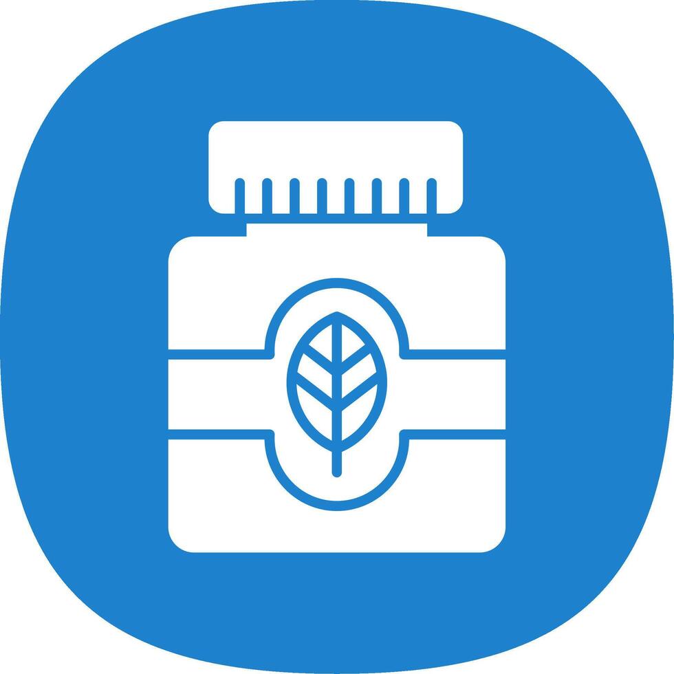 Essential Oil Glyph Curve Icon Design vector
