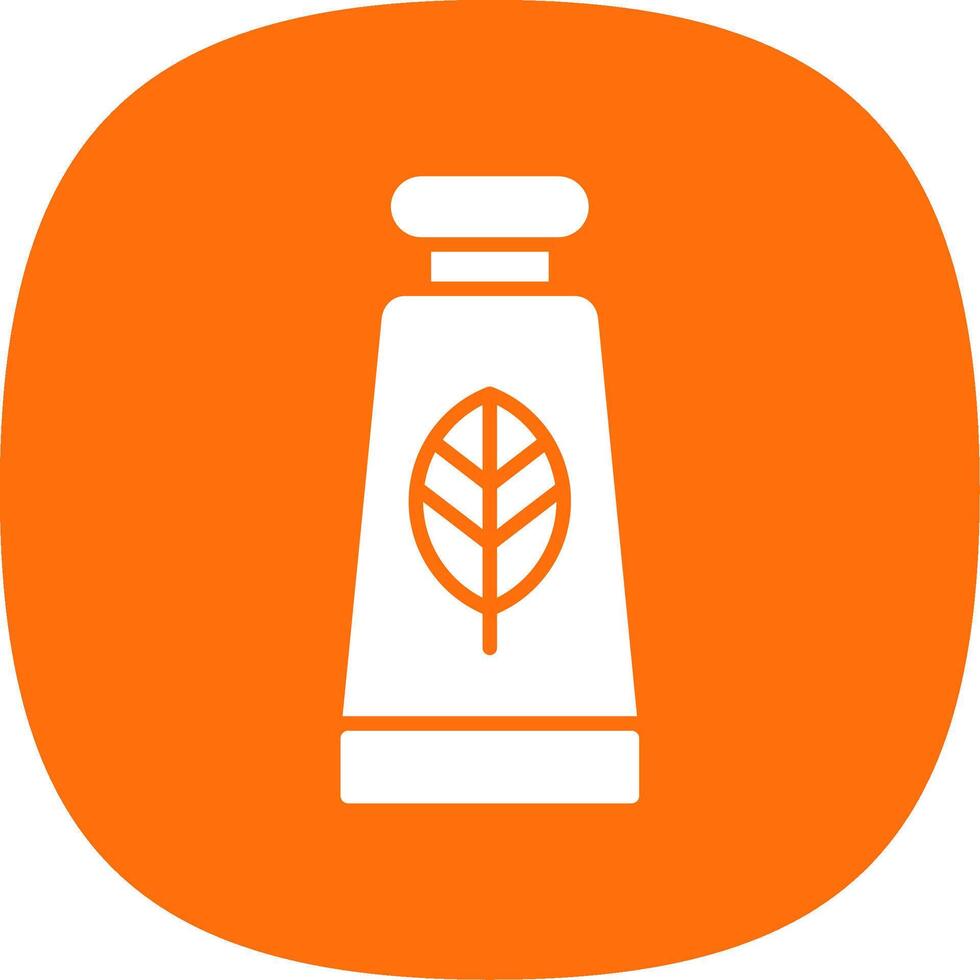 Hand Cream Glyph Curve Icon Design vector
