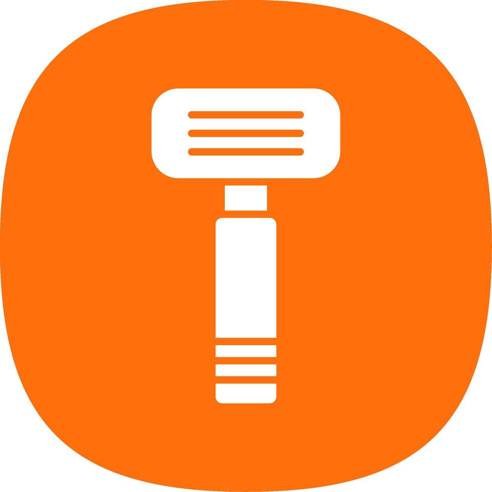 Razor Glyph Curve Icon Design vector