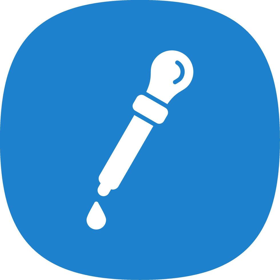 Dropper Glyph Curve Icon Design vector