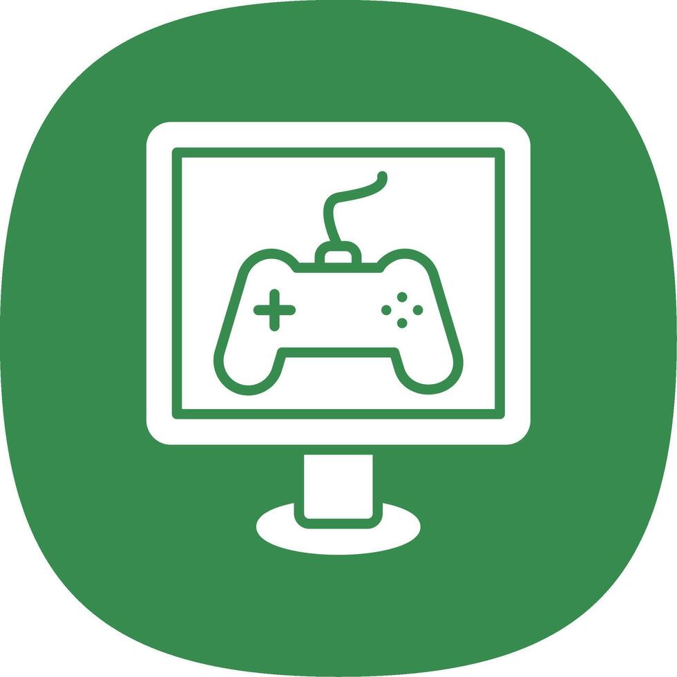 Gaming Glyph Curve Icon Design vector