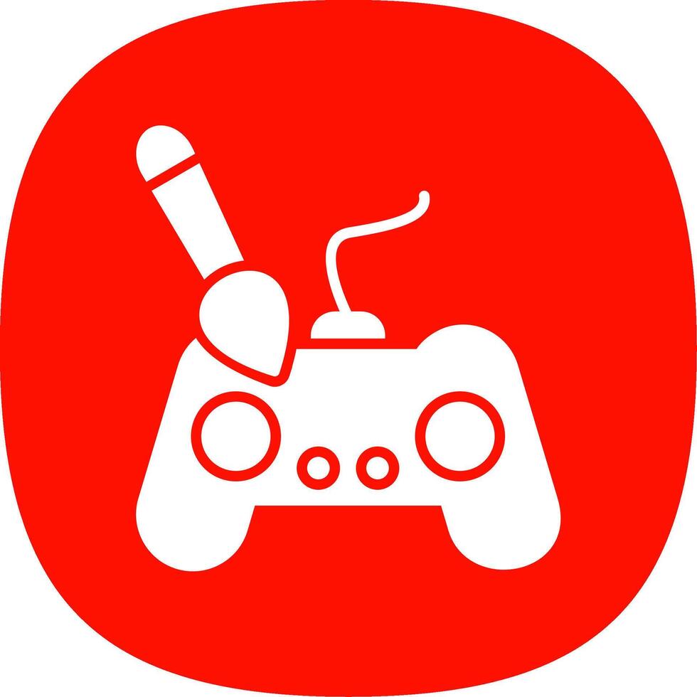 Controller Glyph Curve Icon Design vector