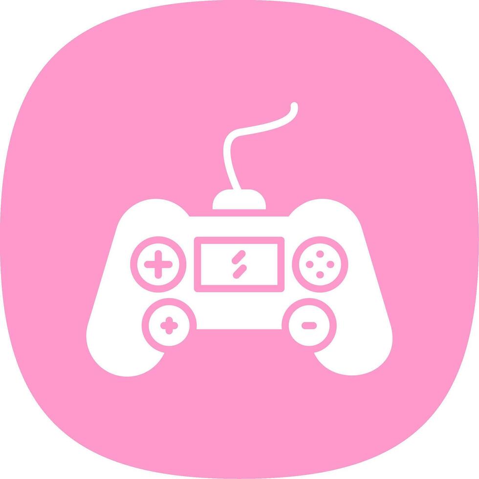 Gaming Console Glyph Curve Icon Design vector