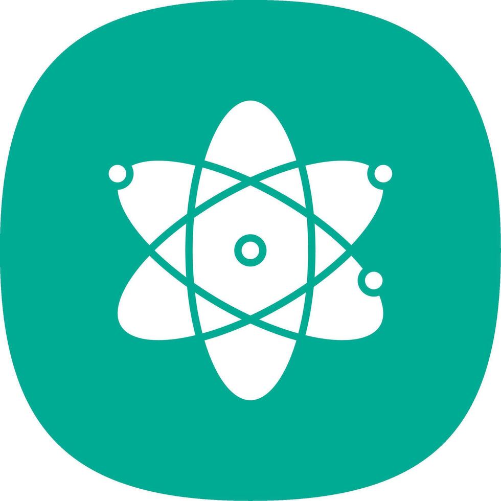 Science Glyph Curve Icon Design vector
