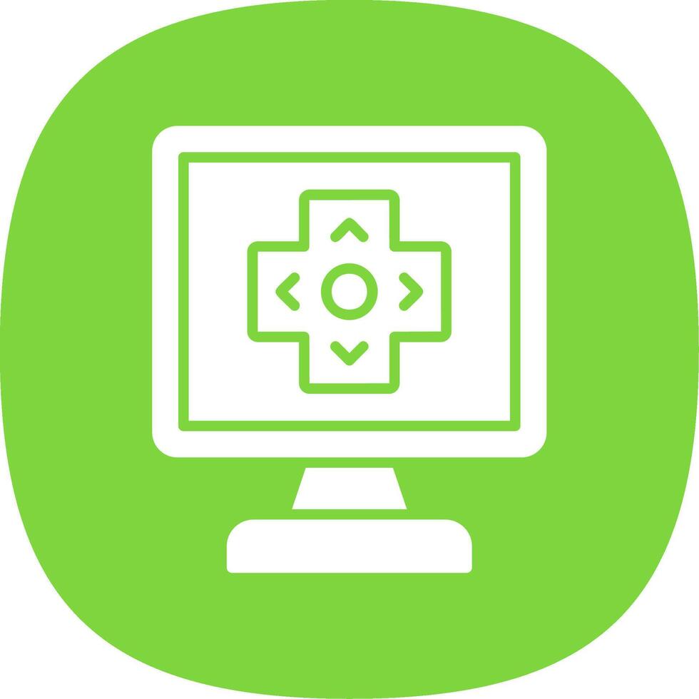 Gaming Glyph Curve Icon Design vector