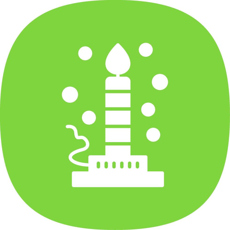 Bunsen Burner Glyph Curve Icon Design vector