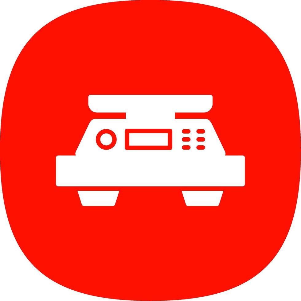 Scales Glyph Curve Icon Design vector