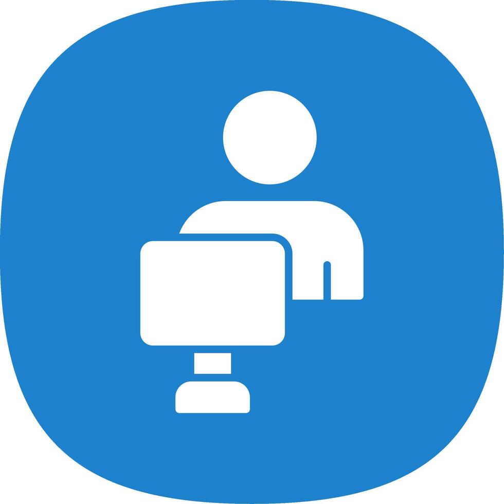 Gamer Glyph Curve Icon Design vector