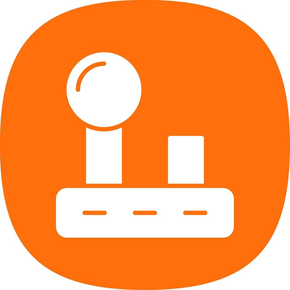 Joystick Glyph Curve Icon Design vector