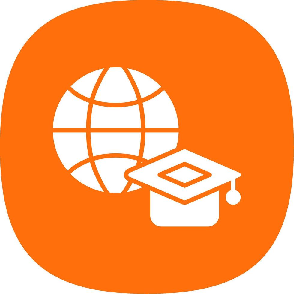 Internet Glyph Curve Icon Design vector