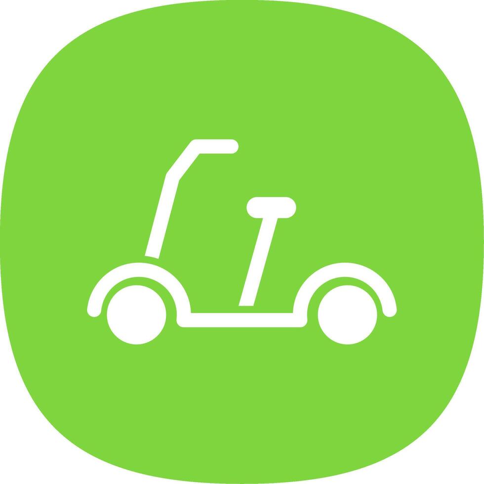 Kick Scooter Glyph Curve Icon Design vector