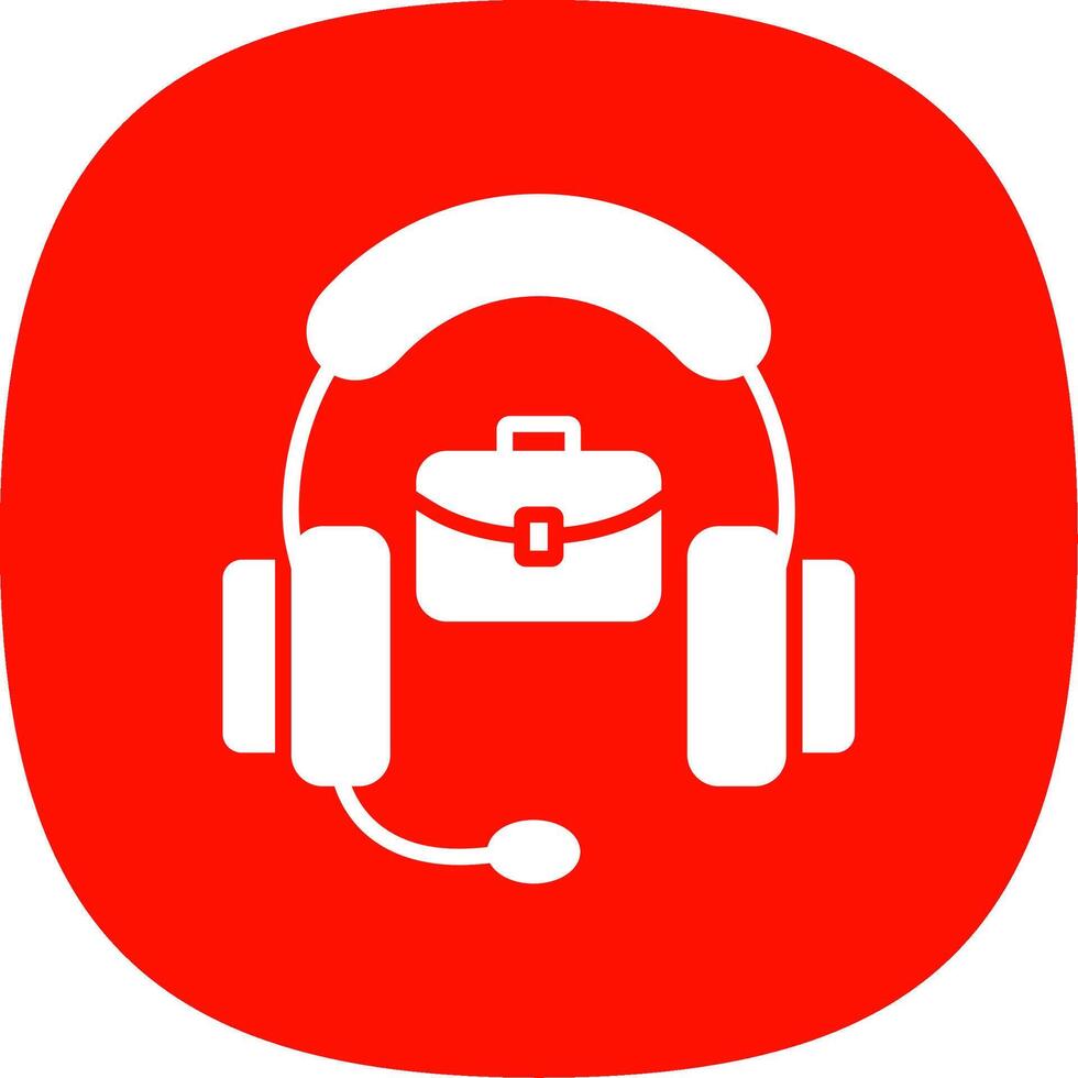 Support Glyph Curve Icon Design vector