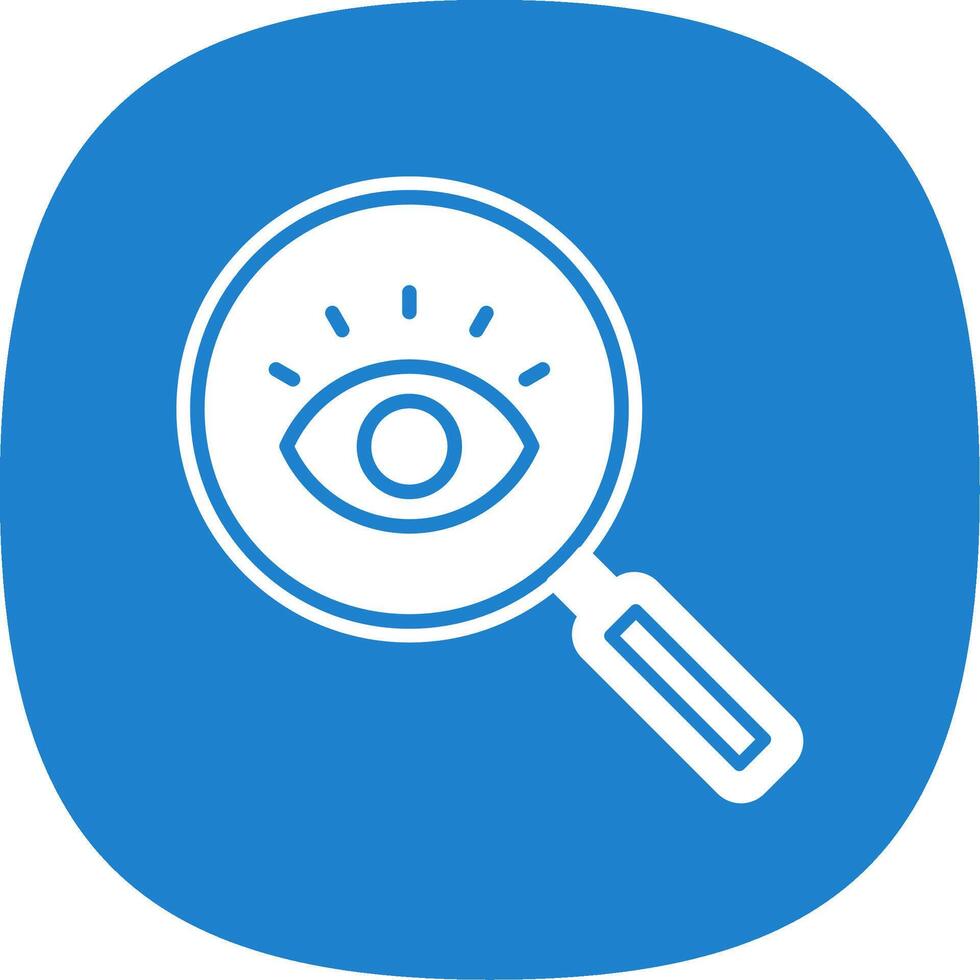 Magnifying Glass Glyph Curve Icon Design vector